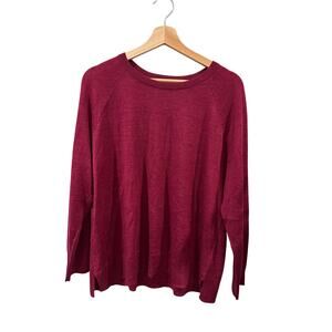 Eileen Fisher Fine Merino Wool Roseberry Sweater Size Medium